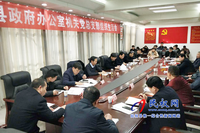 政府辦機(jī)關(guān)黨總支組織生活會召開 政府辦機(jī)關(guān)黨總支組織生活會召開