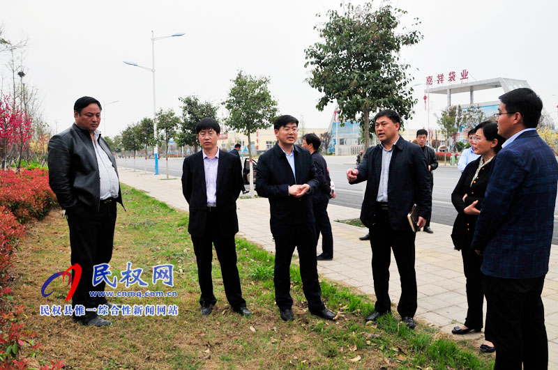 縣委副書記、縣長張團(tuán)結(jié)查看我縣城區(qū)綠化工作開展情況