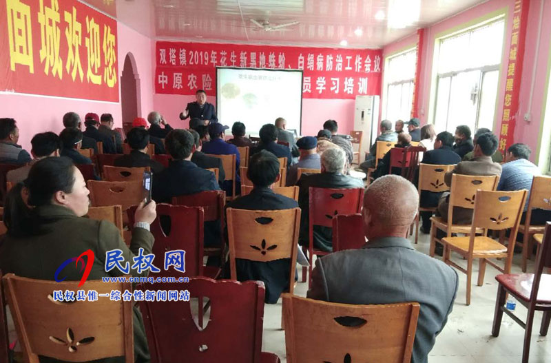 雙塔鎮(zhèn)舉辦2019年花生新黑地蛛蚧、白絹病防治工作培訓(xùn)會