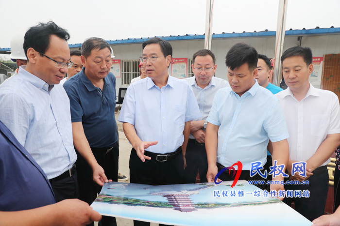市人大常委會副主任、縣委書記姬脈常調(diào)研我縣城市水系建設(shè)工作