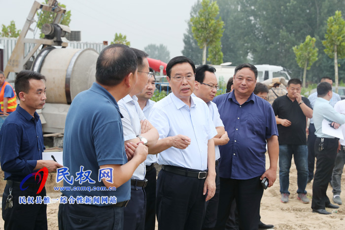 市人大常委會副主任、縣委書記姬脈常調(diào)研我縣城市水系建設(shè)工作