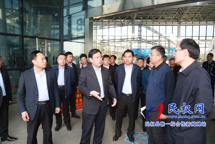 市人大常委會副主任、縣委書記姬脈常查看2019河南·民權第五屆制冷裝備博覽會籌備工作