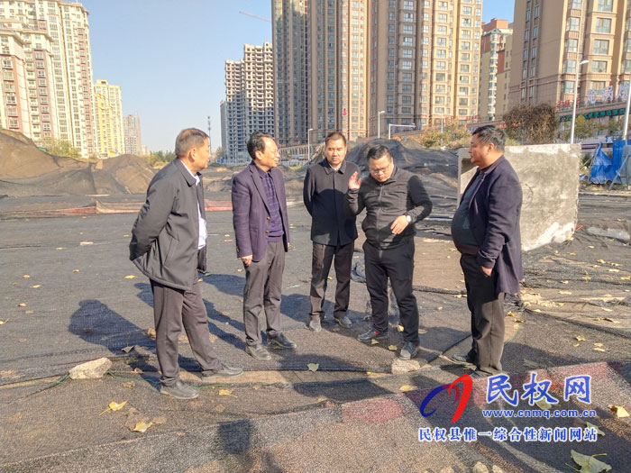 縣委常委、常務(wù)副縣長李啟峰查看城市揚塵治理情況