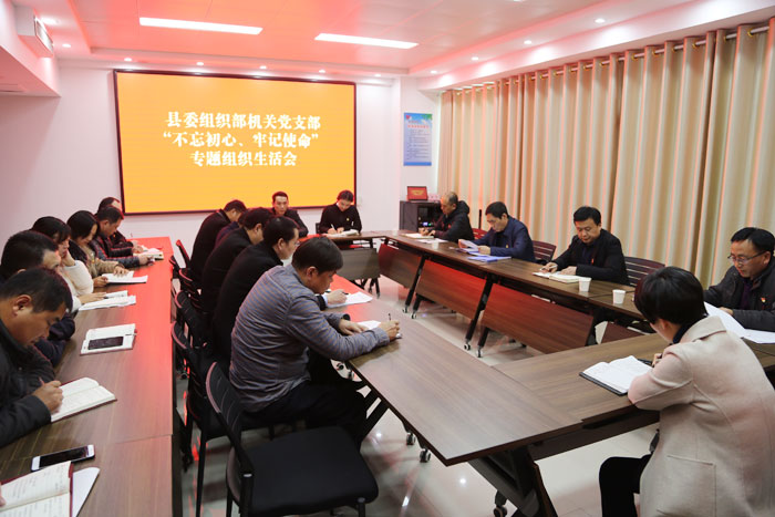 縣委組織部召開機(jī)關(guān)黨支部“不忘初心、牢記使命”專題組織生活會(huì)