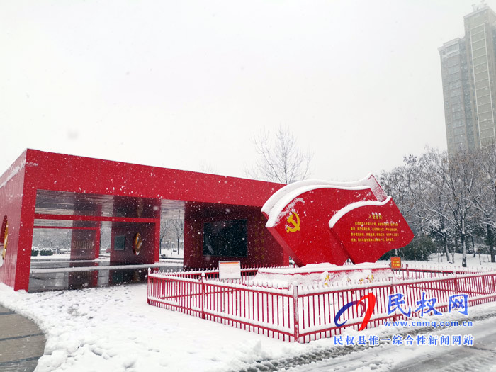 圖說|河南民權(quán)：2020年的第一場(chǎng)雪，太美了吧!