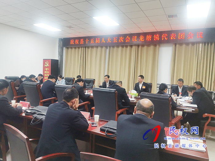 市人大常委會副主任、縣委書記姬脈常參加龍?zhí)伶?zhèn)代表團審議