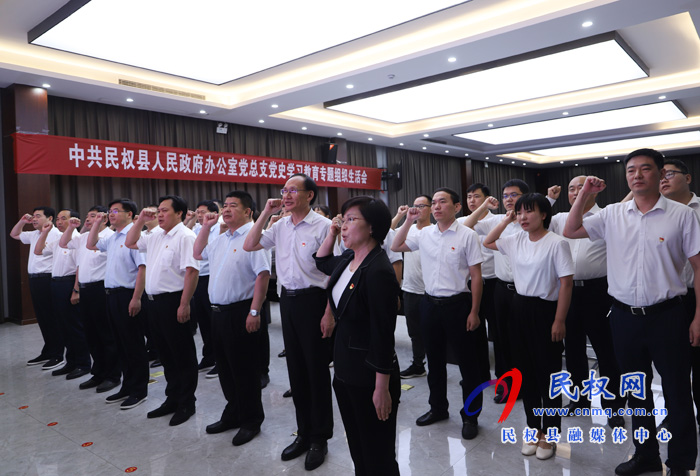 中共民權縣人民政府辦公室黨總支黨史學習教育專題組織生活會召開 中共民權縣人民政府辦公室黨總支黨史學習教育專題組織生活會召開