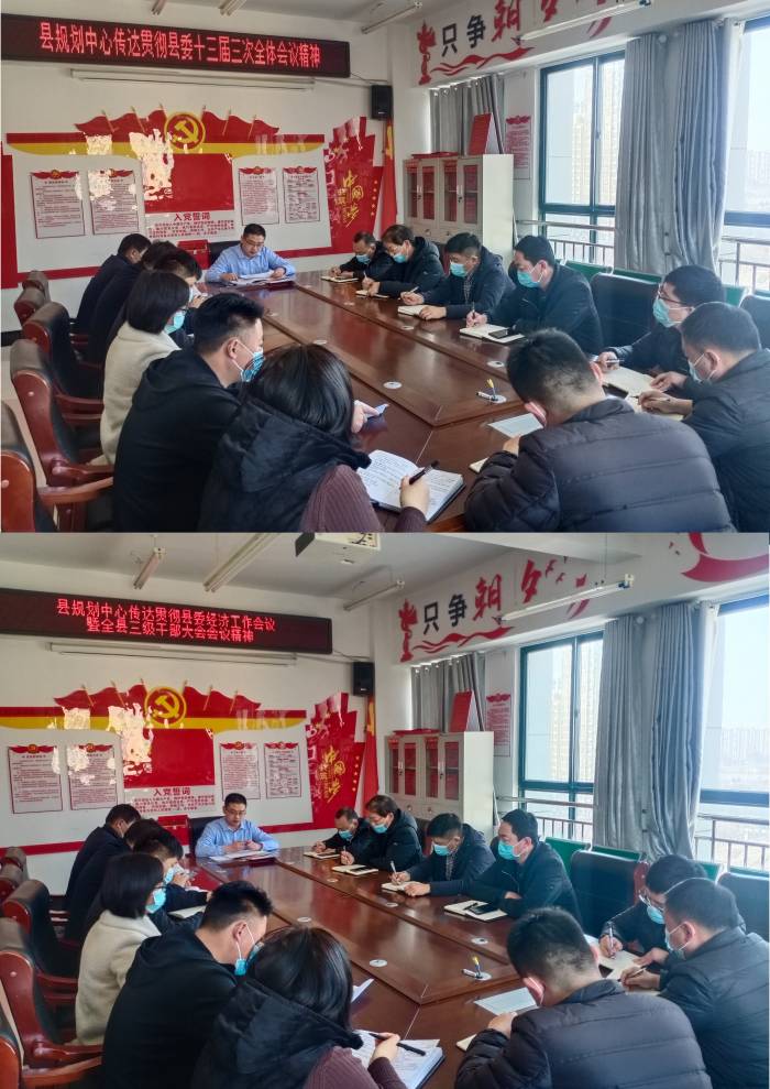 縣規(guī)劃中心傳達貫徹縣委十三屆三次全體會議、縣委經(jīng)濟工作會議暨全縣三級干部大會會議精神