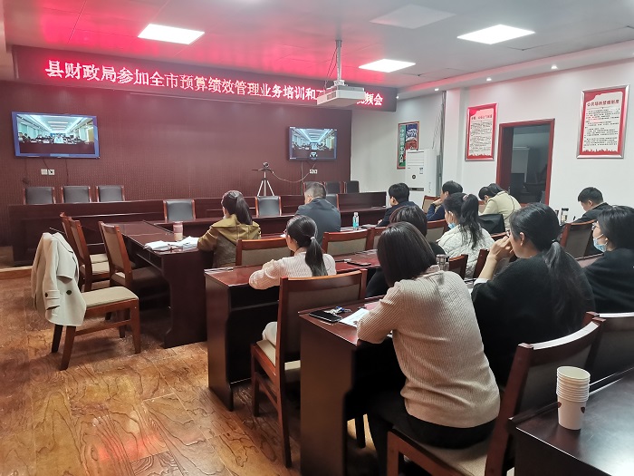 縣財(cái)政局參加全市預(yù)算績效管理業(yè)務(wù)培訓(xùn)和工作推進(jìn)視頻會(huì)