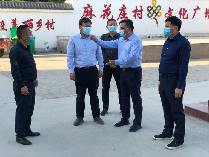 縣委常委、宣傳部長、副縣長畢道喜到王橋鎮(zhèn)督導(dǎo)疫情防控工作