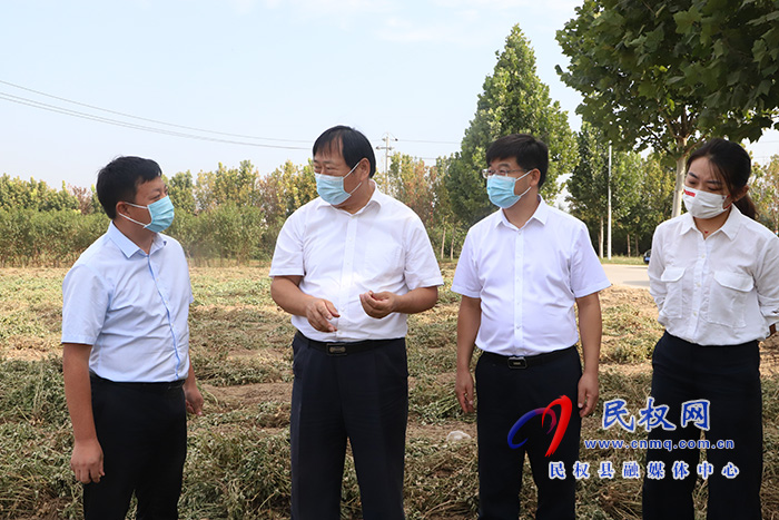 省農(nóng)業(yè)農(nóng)村廳副廳長(zhǎng)王俊忠一行到民調(diào)研秋糧生產(chǎn)工作