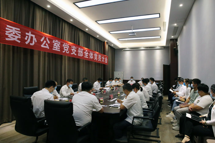 縣委辦公室黨支部召開全體黨員大會
