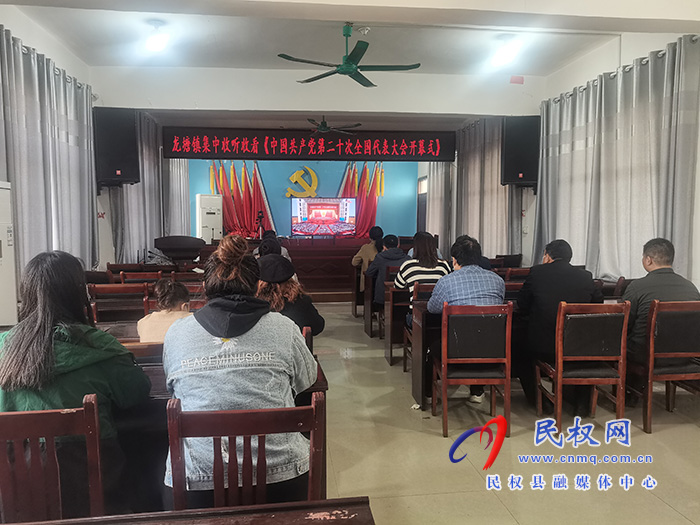 龍?zhí)伶?zhèn)組織全體干部觀(guān)看二十大開(kāi)幕盛況