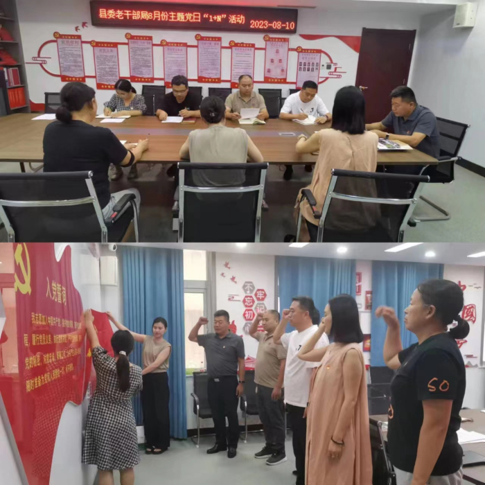 民權縣委老干部局開展8月份主題黨日“1+N”活動