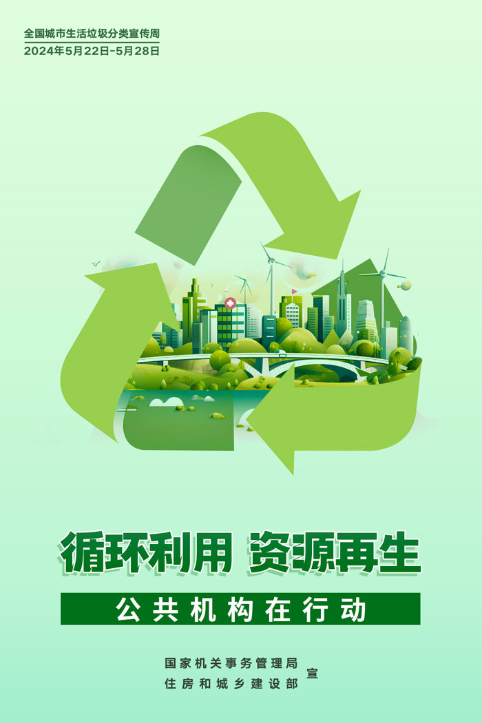 公共機構(gòu)生活垃圾分類主題宣傳海報來了，機關(guān)事務(wù)中心誠邀您的轉(zhuǎn)發(fā)！