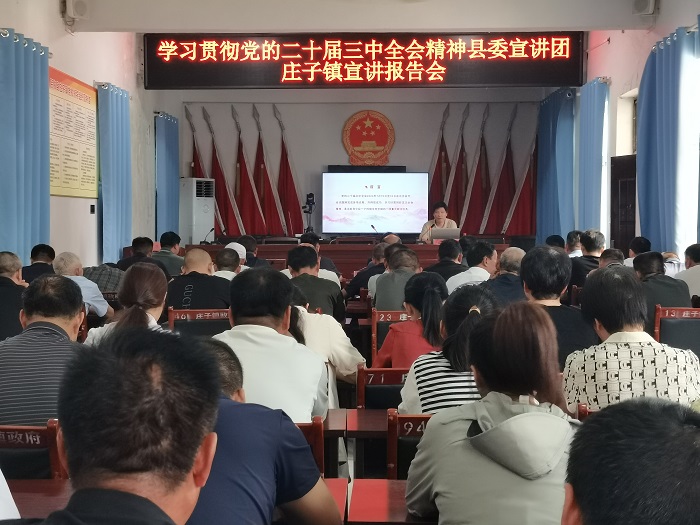 學(xué)習(xí)貫徹黨的二十屆三中全會(huì)精神縣委宣講團(tuán)在莊子鎮(zhèn)宣講