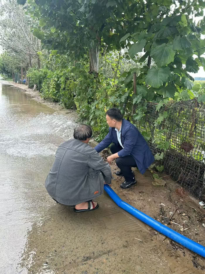 雨停即戰(zhàn)，縣衛(wèi)健委駐村第一書記帶隊(duì)為20畝花生地“解澇”